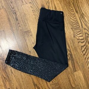 Athleta Black Speckled 7/8 Leggings | S